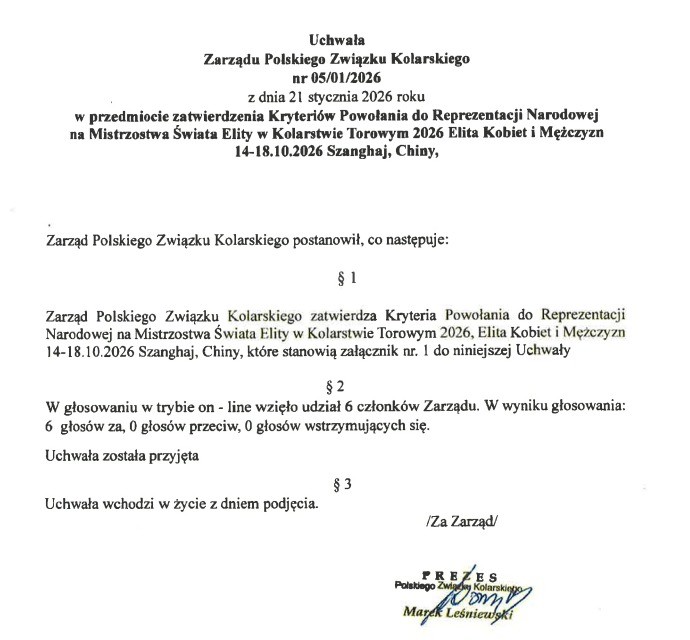 Kwalifikacje do Mistrzostw Świata 2026 w kolarstwie torowym